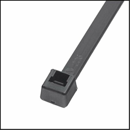 EVERMARK 7 in. Ultra Violet Black Cable Tie, 50 lbs, 100PK EM-07-50-0-C